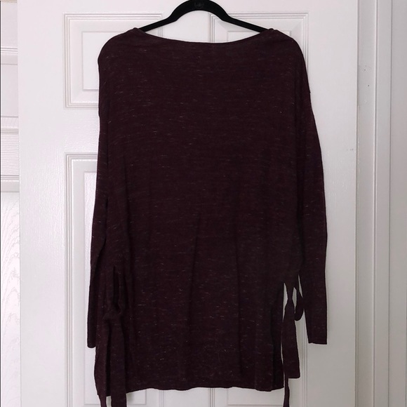 Caslon NWOT side tie burgundy tunic - Picture 4 of 5
